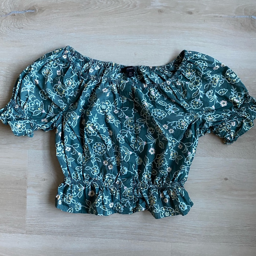 Gathered Scoop-neck Top JCrew